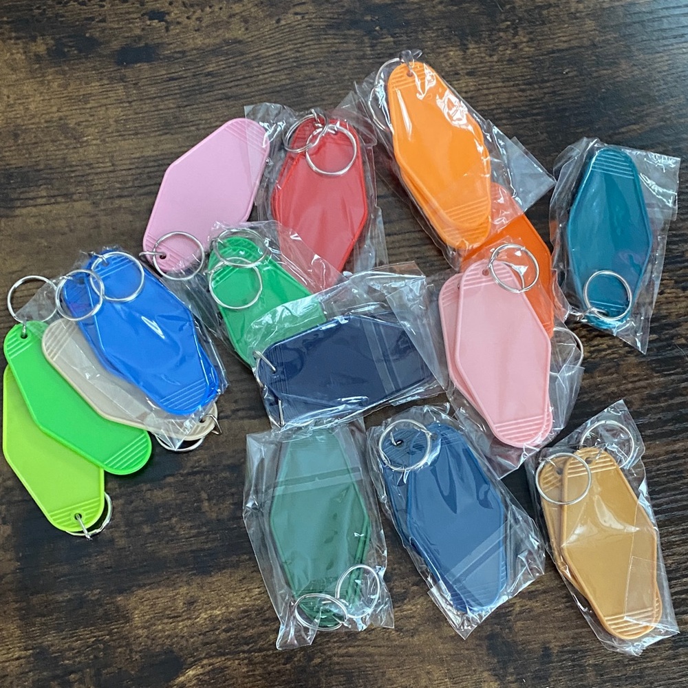Blank hotel style keychains